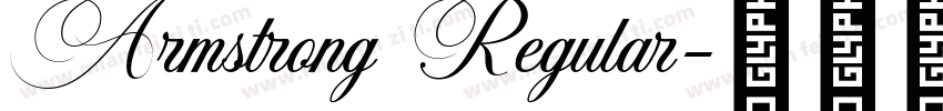 Armstrong Regular字体转换